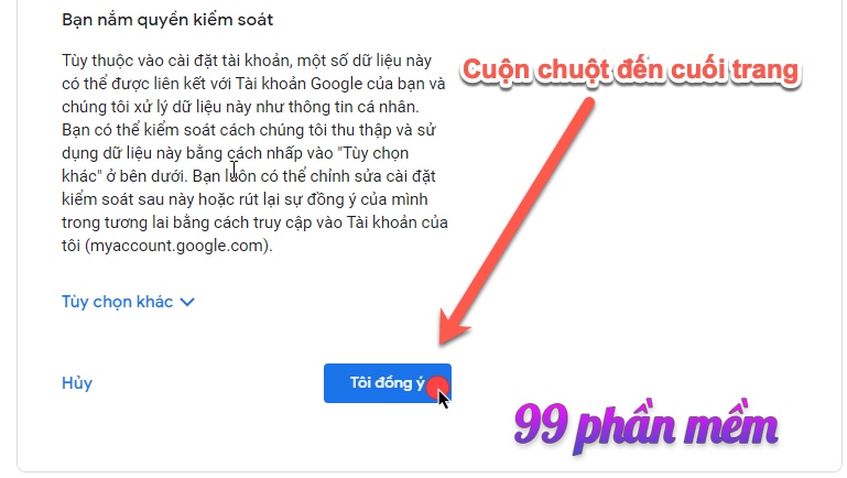 Tạo tải khoản google meet thành công
